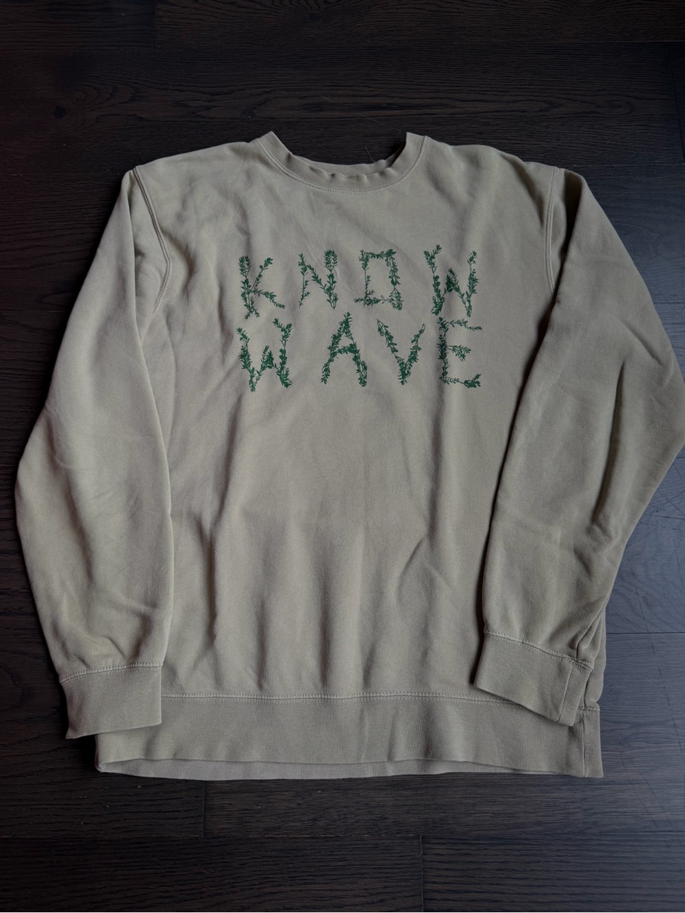Know Wave Men's Beige Crewneck Sweater